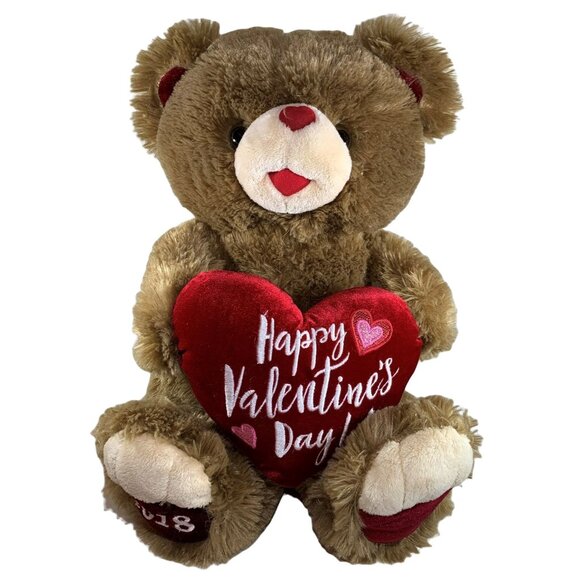 Dan Dee Sweetheart Teddy Bear 15" Brown Plush Red Heart Valentine Vintage 2018 - Picture 1 of 12